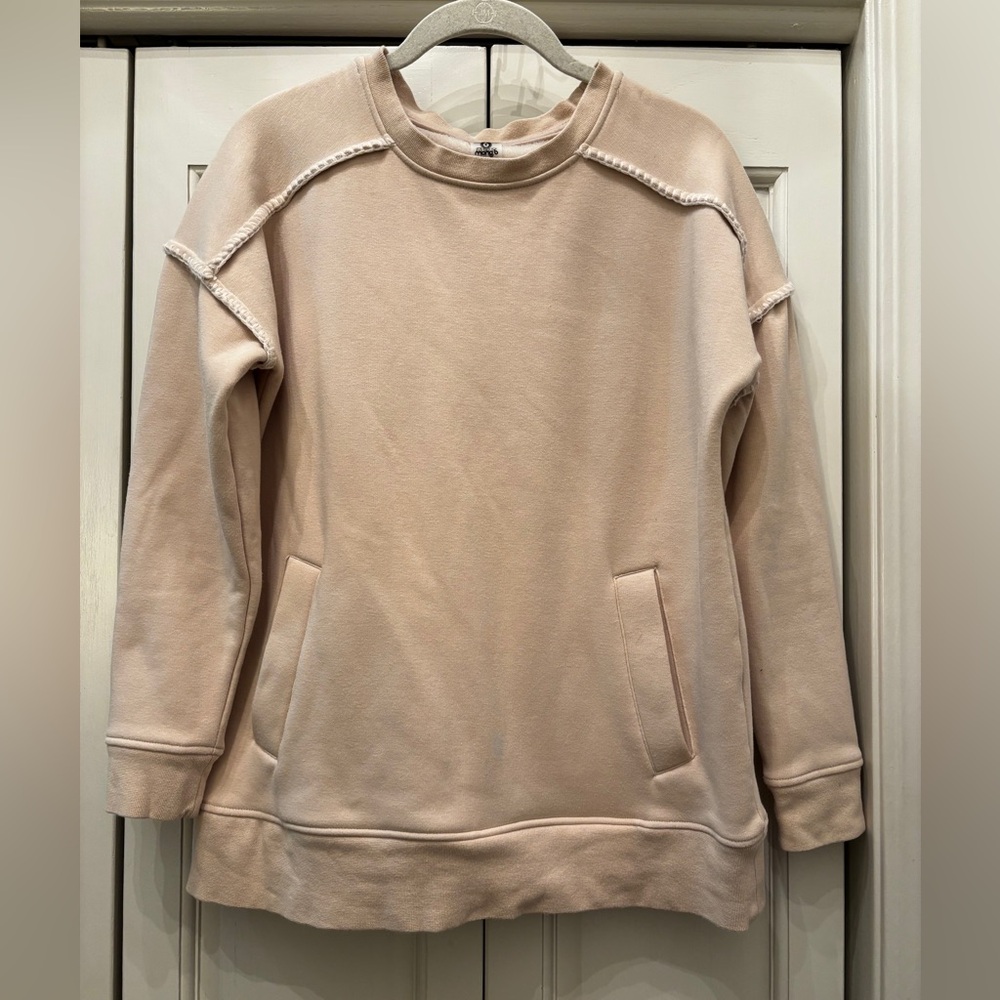Mono B Cream Crew Neck Sweater Soft Design, S